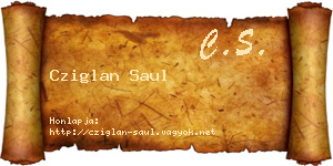 Cziglan Saul névjegykártya